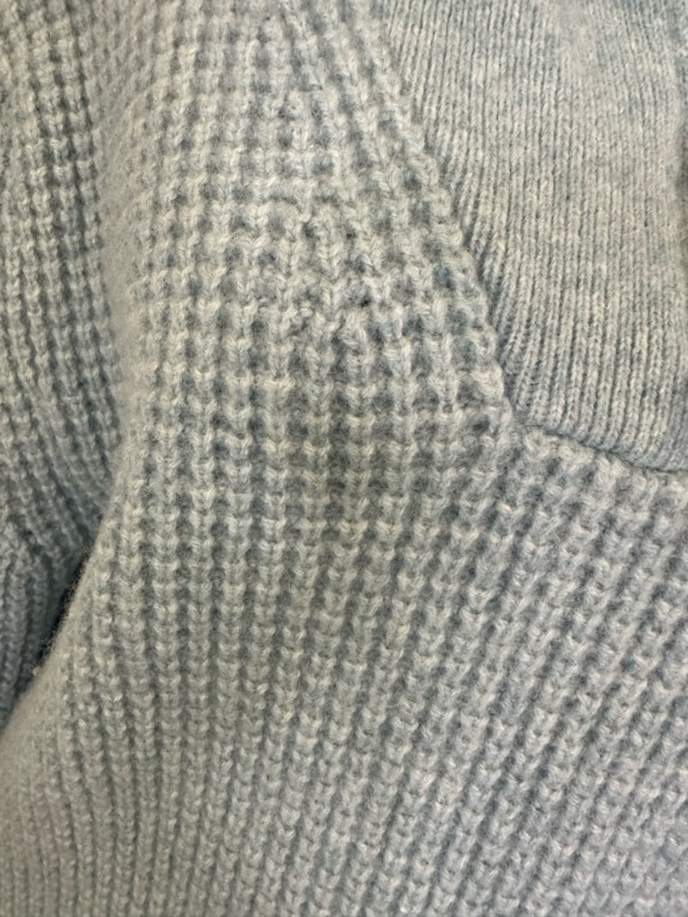 #99- Patagonia Recycled Wool Blend Light Sage 1/4-Zip Knit Pullover - Picture 6 of 11
